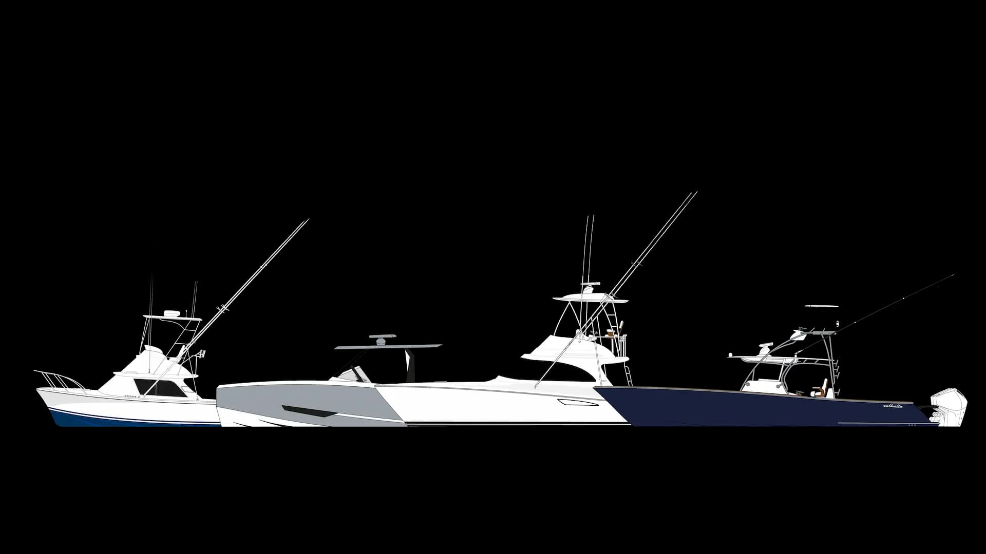 Boats in line